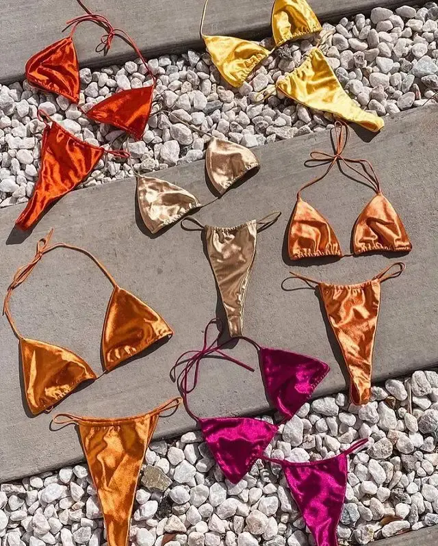 JYJ Bademode Custom Sexy Glitter Bikini Set Designer Luxus zweiteilige Badeanzüge Badeanzüge für Frauen