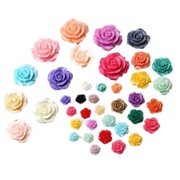 Fleurs de rose en résine et breloques animales en gros pour la fabrication d'accessoires capillaires DIY, de pinces BB, de coques de téléphone, de chaussures et de bijoux