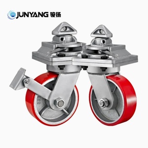 Roues pivotantes en acier ISO 6/8/10/12 pouces pour conteneurs maritimes avec frein et blocage rigide – Pièces et accessoires pour conteneurs - Product Image 2