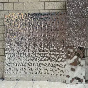 Декоративная 3D настенная панель, зеркальная волна, печатная отделка из нержавеющей стали, цветная настенная панель из нержавеющей стали, лист из нержавеющей стали