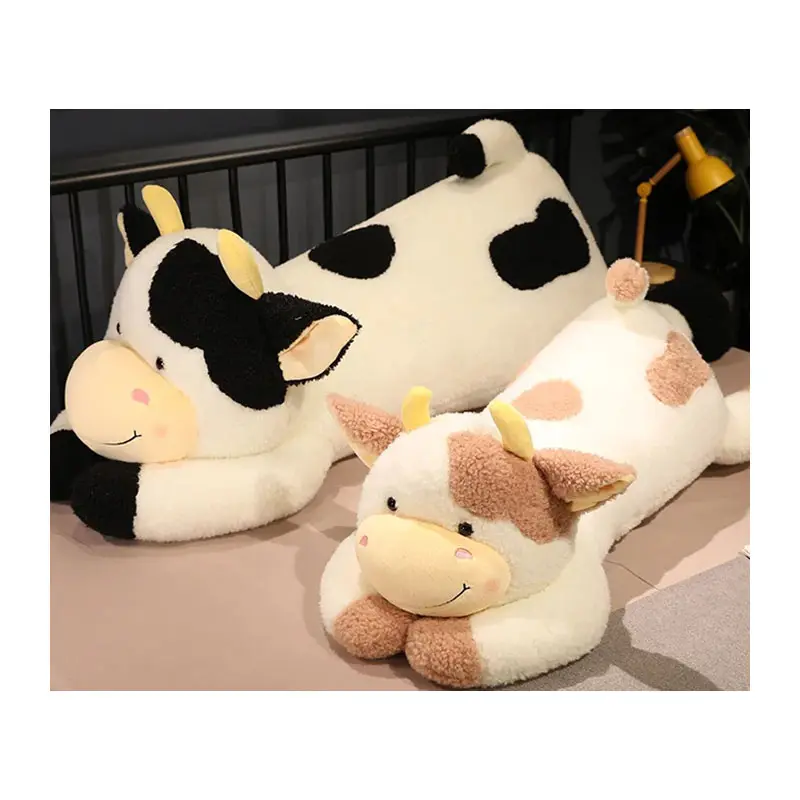 Adorabili giocattoli di peluche di mucca del latte cartoni animati bambole di animali di pezza cuscino per dormire per bambine regali di compleanno