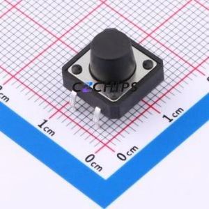 BX-TS-26-121285CJ Tactile Switch Through hole-4P,12x12mm Switch Single Pole Single Throw Round Button 2.6N Through Hole - Product Image 1