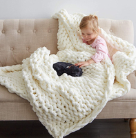 Fil à tricoter épais 250g pour couverture, fil chenille polyester teint pour crochet, idéal pour le bricolage et les loisirs créatifs