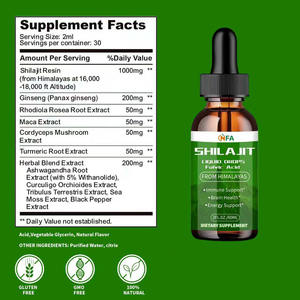 Potente Fórmula de Suplemento de Ginseng, Gotas Herbales para Apoyo Inmunológico y Energético, Gotas Líquidas de Shilajit del Himalaya Sin GMO - Product Image 5