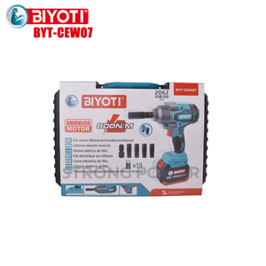 Clé à douille sans fil Biyoti 3/4, ensembles de clés à douille sans fil rechargeables, clé à chocs à couple élevé, clé électrique sans balais 800 nm pour voiture - Product Image 5