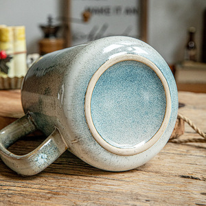 Tasse à thé en céramique personnalisée écologique vintage, glaçure réactive, tasse à café, tasse en grès rétro, tasses à cappuccino en vrac en céramique - Product Image 5