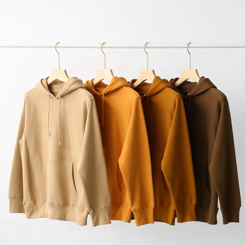 विंटेज गर्म रंग पुरुषों कस्टम क्लासिक शैली बड़े नरम भारी बुना हुआ कपड़े फैशन खेलों यूनिसेक्स hoodies