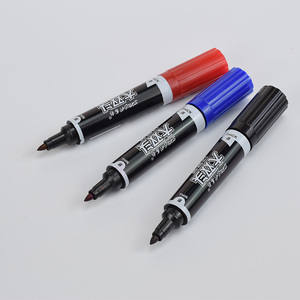 <span class=keywords><strong>Marcadores</strong></span> Personalizados al por Mayor, Marcador Permanente de Doble Punta, de Gran Capacidad, en Plástico, Rojo, Negro y Azul - Product Image 4