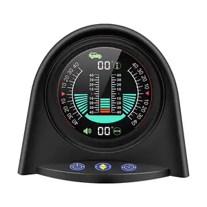 Off Road Vehicle Inclinometer Escort Slope Meter Tilt and Pitch Angle Instrument Display Voltage Meter