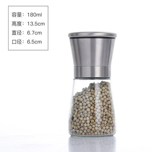 Salt and <b>Pepper</b> <b>Grinder</b> Refillable Stainless Steel Shakers With Adjustable Coarse Mills Portable Spice Jar Containers - Product Image 5