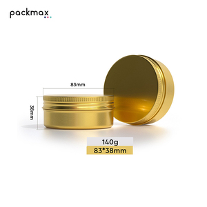 In Stock Double <b>Side</b> Gold Aluminum Jar 25-140g for Hand Cream Body Lotion Face Cream Scrub - Ancient Style Tin Wholesale - Product Image 1