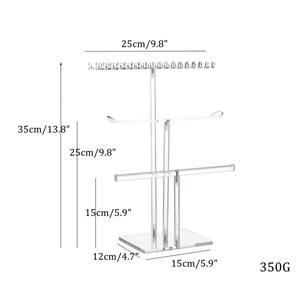 Ensemble de présentoirs à bijoux en acrylique moderne de qualité supérieure, support pour boucles d'oreilles, organisateur de bracelets et support pour cartes de boucles d'oreilles, rangement élégant pour - Product Image 3