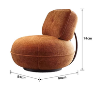 Fauteuil d'appoint moderne en tissu, canapé individuel de luxe pour appartement et balcon, fauteuil à bascule, prix direct usine, prêt à être expédié