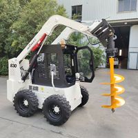 Tarière hydraulique WECAN pour chargeuse compacte, tarière à trous pour chargeuse compacte CE / EURO 5 / EPA