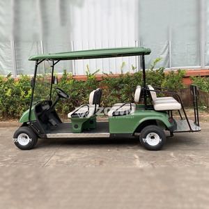 Voiture utilitaire de golf verte standard avec pneus pour routes en bon état, châssis stable, véhicule navette pour zones touristiques et campus - Product Image 4