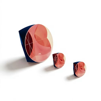 Prisme d'angle cubique de haute précision 12,7 mm/25,4 mm/38,1 mm avec revêtement en cuivre pour la topographie, mini-prisme réflecteur