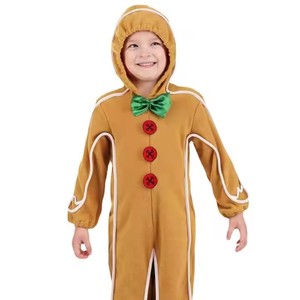 Kerstkostuum voor kinderen met capuchon, peperkoek-cosplaykostuum voor jongens - Product Image 2