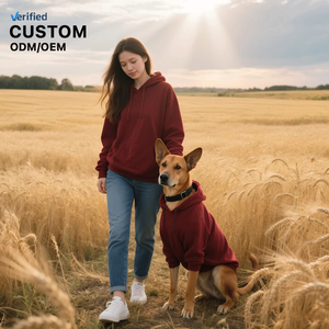 Joymay Custom Luxury Designer Pet Hoodie e proprietário Matching Set Moda Poliéster Confortável e Quente Dog Hoodie Vestuário - Product Image 1