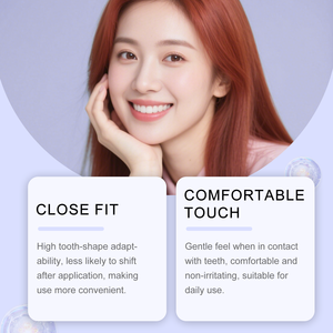 Tiras blanqueadoras de dientes luminosas de color morado, fáciles de usar, portátiles para uso doméstico, cuidado bucal suave - Product Image 3