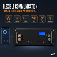 Batterie LiFePO4 48V 100Ah 5.12kWh pour montage en rack, module de batterie pour rack de serveur, BMS intelligent, solaire, télécommunications, OEM, ODM