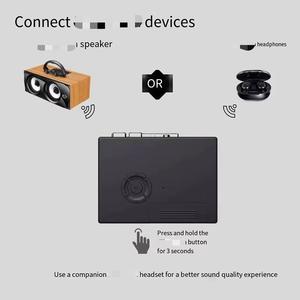 Lecteur de cassettes portable Bluetooth en gros avec radio FM et fonction d'inversion automatique pour la maison, le bureau, les voyages, cadeau, logo personnalisé, appareil en plastique - Product Image 6