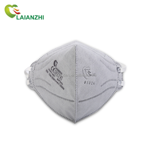 <span class=keywords><strong>Masque</strong></span> facial jetable <span class=keywords><strong>FFP2</strong></span> pliable en carbone, 4 couches, avec pince-nez réglable, sangle de tête, sans valve, respiration fluide, écologique - Product Image 1