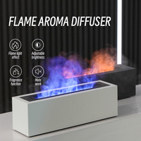 Ultrasons Maison Arôme Flamme Parfum Humidificateur D'air Simulation Flamme Humidificateur Lampe Diffuseur D'huile Essentielle