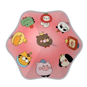 Parapluie de dessin animé pour enfants, idéal pour la maternelle et l'école primaire (garçons et filles), avec étiquette nominative anti-perte et design aux coins arrondis - Product Image 5