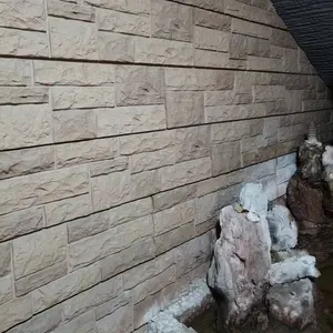 表壳石材面板柔性覆层PU人造石单板石灰华墙板3D泡沫壁纸