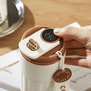Taza de Café Aislada de Acero Inoxidable de 450 ml, Taza de Agua Inteligente para Coche, para Viajes al Aire Libre, con Pantalla de Temperatura - Product Image 5