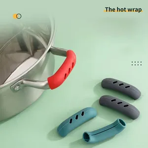 Zenidoo L-316 2Pcs/Set Eco-Friendly Heat Insulation Pan Anti-Scalding Handle Pot Silicone Hot <b>Wrap</b> Heat Resistance <b>Kitchen</b> - Product Image 6