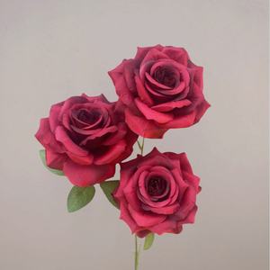 Vente en Gros de Fleurs Artificielles Rouge Vin au Design Floral Roses Phalaenopsis Hortensia Lys pour <span class=keywords><strong>Mariage</strong></span> Saint Valentin - Product Image 6