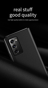 Étui de téléphone portable en cuir artificiel de haute qualité, antichoc, <span class=keywords><strong>avec</strong></span> <span class=keywords><strong>porte</strong></span>-cartes, protection d'écran pour Z Fold 2/3/4/5/6/7 - Product Image 2
