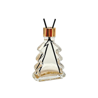 Diffuseur d'aromathérapie miniature de Noël personnalisé, écologique, durable, avec fleurs séchées, décoration d'intérieur, flacon en verre, ensemble de bâtonnets