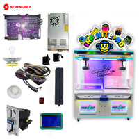 Machine à griffes d'arcade commerciale pour 2 joueurs, attrape-OVNI à double griffe, jeu de grue de rédemption de prix pour peluches, cadeaux et jouets pour FEC