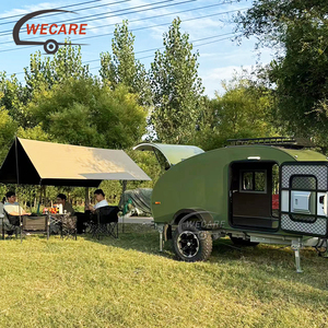 WECARE Roulotte Leggera 290*210*210cm per 2 Persone, Caravan da Campeggio Teardrop con Area Relax e Cucina - Product Image 3