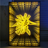Boîte publicitaire LED en acrylique multicolore personnalisée pour la décoration intérieure, taille et design personnalisables, résistante à l'eau