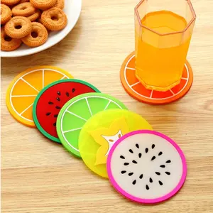 水果造型餐具餐垫彩色硅胶杯饮料垫支架垫时尚厨房配件