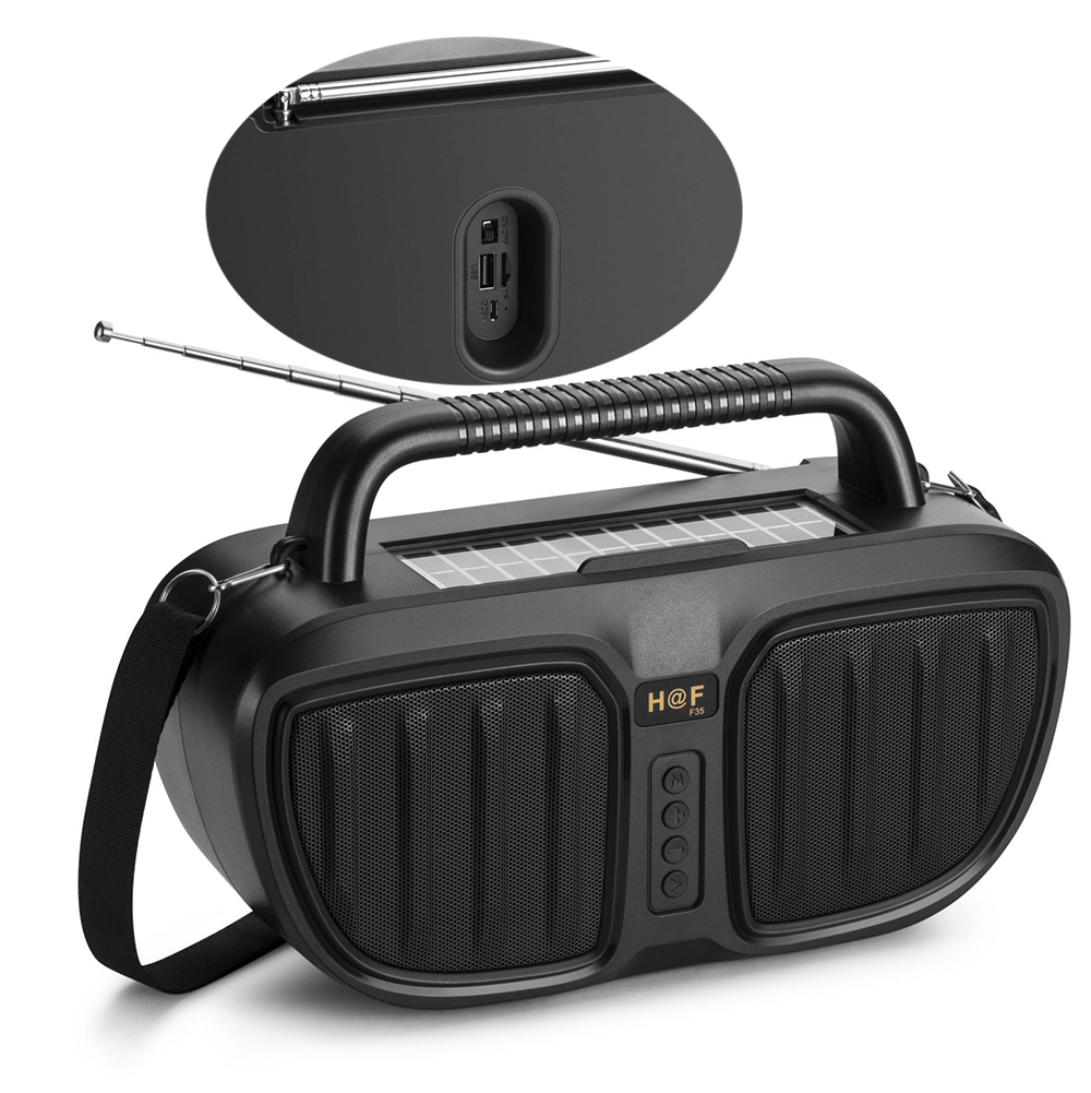 HF-F35屋外ポータブルワイヤレスステレオBTソーラースピーカー