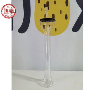 Gobelet à slushy à long col 700 ml avec paille en plastique PET, couleur personnalisée, vaisselle de fête, logo personnalisé, vente en gros - Product Image 3
