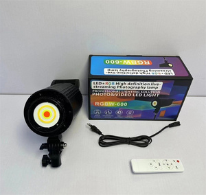 Kit d'éclairage <span class=keywords><strong>vidéo</strong></span> <span class=keywords><strong>LED</strong></span> COB professionnel 100W, <span class=keywords><strong>lampe</strong></span> de studio RVB réglable <span class=keywords><strong>pour</strong></span> YouTube, diffusion en direct <span class=keywords><strong>et</strong></span> photographie - Product Image 2