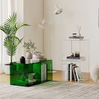 Meuble de rangement moderne à deux niveaux pour salle à manger et salon, avec étagère et présentoir au sol pour petit espace d'entrée