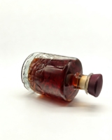 Vente flash - Bouteilles rondes en verre personnalisables avec finition mate/givrée pour la tequila, le gin, la vodka, le whisky, le brandy, les spiritueux, les liqueurs