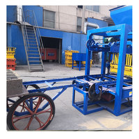 QTJ4-26 Machine manuelle de fabrication de briques Machine à blocs de ciment HF Ligne de production de blocs de pavés creux Idées commerciales en argile et sable