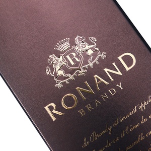 Wholesale High Quality Logo Custom Brand Whiskey Wine Brandy Alcohol Packaging Gold Stamping Gift <b>Box</b> - Product Image 5