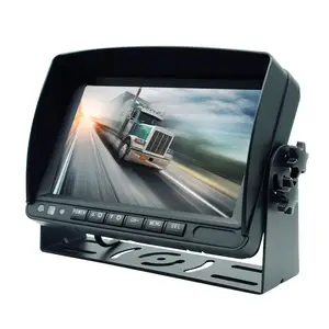 מפעל מכירה 7 אינץ 'review מערכת lcd tft מסך עמיד למים רכב צג dc 12v 24v אחורית מערכת ראייה משאית