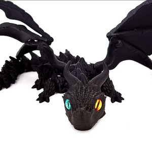 Juguete <span class=keywords><strong>de</strong></span> Dragón Volador <span class=keywords><strong>de</strong></span> Cristal Impreso en 3D con Cuernos Grandes, Articulado y Móvil, Pequeños Adornos, Artesanías, Regalos, Maternidad - Product Image 1