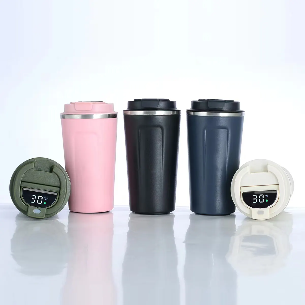 2021 Factory directly smart coffee cup with led temperature display screen and 5 colors to choose