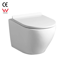 Empolo Design moderne une pièce murale WC cuvette de toilette blanche suspendue Ceram salle de bain CUPC hôtel placard de salle de bain simple