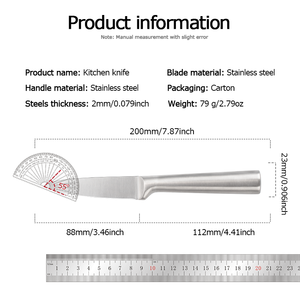 Stainless Steel Plastic <b>Kitchen</b> Utility <b>Knife</b> Ultra <b>Sharp</b> Multi-Purpose Fruit <b>Knife</b> Ambidextrous Brushed Finish OEM/ODM - Product Image 6